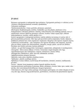 Odos ligų preižastys ir svarbiausi odos ligų simptomai. Paveikslėlis 3