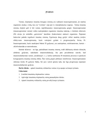 IMUNITETĄ SLOPINANČIŲ VAISTŲ POVEIKIS IR SĄSAJOS SU KRAUJO TYRIMAIS. Paveikslėlis 3