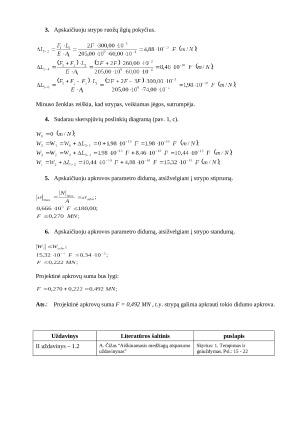 Tempimas ir gniuždymas. Apkrovų skaičiavimas. Diagramos. Paveikslėlis 2