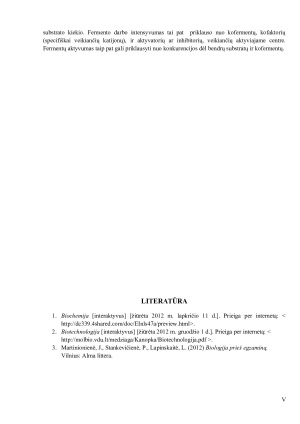FERMENTŲ STRUKTŪRA, VEIKIMO MECHANIZMAI, AKTYVUMO REGULIACIJA. Paveikslėlis 5