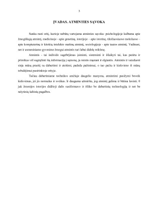 ATMINTIS IR JOS RŪŠYS. Paveikslėlis 2