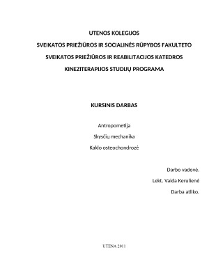 Antropometija. Skysčių mechanika. Kaklo osteochondrozė