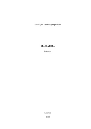 MALIARIJA. Paveikslėlis 1