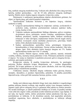 Alkoholio poveikis oganizmui. Paveikslėlis 2