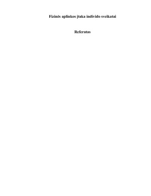 Fizinės aplinkos įtaka individo sveikatai