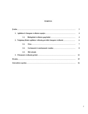 Fizinės aplinkos įtaka individo sveikatai. Paveikslėlis 2