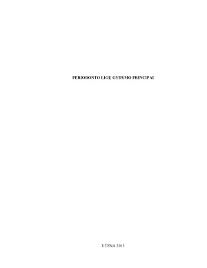 PERIODONTO LIGŲ GYDYMO PRINCIPAI