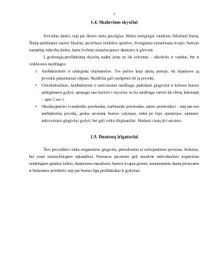 ASMENS BURNOS HIGIENOS MOKYMAS PERIODONTOLOGINIO GYDYMO METU, GYDYTOJO ODONTOLOGO PADĖJĖJO ASPEKTU. Paveikslėlis 7