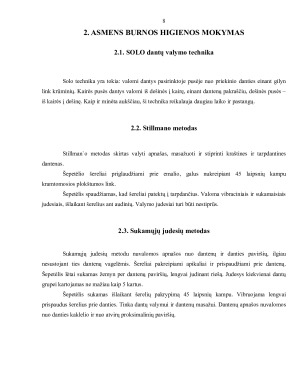 ASMENS BURNOS HIGIENOS MOKYMAS PERIODONTOLOGINIO GYDYMO METU, GYDYTOJO ODONTOLOGO PADĖJĖJO ASPEKTU. Paveikslėlis 8