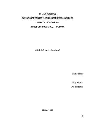 Krūtininė osteochondrozė