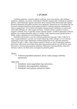 NERVŲ SISTEMOS SUTRIKIMAI VAIKŲ CEREBRINIS PARALYŽIUS. Paveikslėlis 3