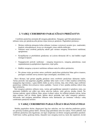 NERVŲ SISTEMOS SUTRIKIMAI VAIKŲ CEREBRINIS PARALYŽIUS. Paveikslėlis 4