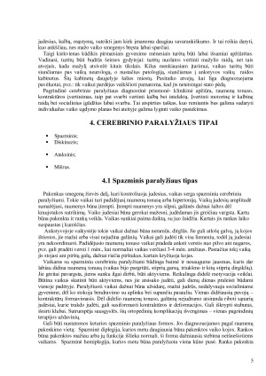 NERVŲ SISTEMOS SUTRIKIMAI VAIKŲ CEREBRINIS PARALYŽIUS. Paveikslėlis 5