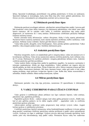 NERVŲ SISTEMOS SUTRIKIMAI VAIKŲ CEREBRINIS PARALYŽIUS. Paveikslėlis 6