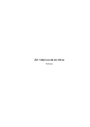 ŽIV VIRUSAS IR JO TIPAI. Paveikslėlis 1