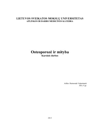 Osteoporozė ir mityba