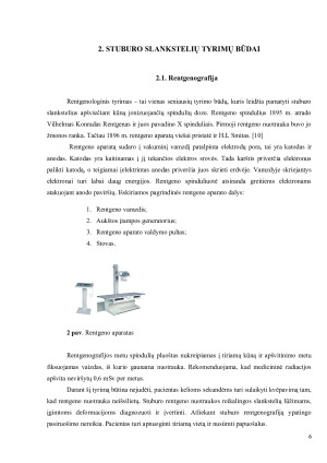 STUBURO SLANKSTELIŲ PAŽEIDIMAI IR JŲ TYRIMAI. Paveikslėlis 6