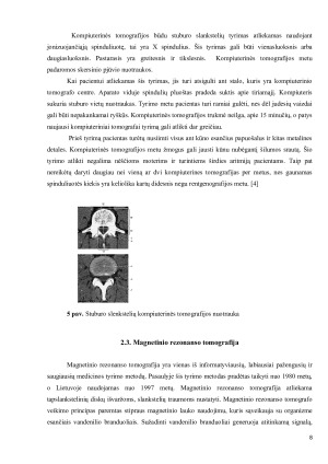 STUBURO SLANKSTELIŲ PAŽEIDIMAI IR JŲ TYRIMAI. Paveikslėlis 8