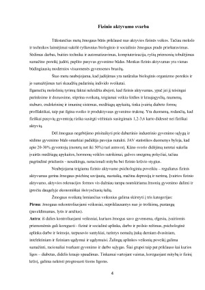 Judėjimo aktyvumas – sveiko gyvenimo būdo privalumas. Paveikslėlis 4
