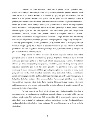 Fizinio krūvio įtaka nėščiosioms. Paveikslėlis 8
