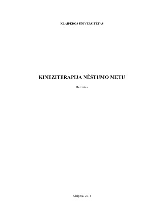 KINEZITERAPIJA NĖŠTUMO METU. Paveikslėlis 1