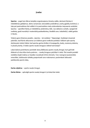 SPORTO NAUDA ŽMOGAUS GYVENIME. Paveikslėlis 3