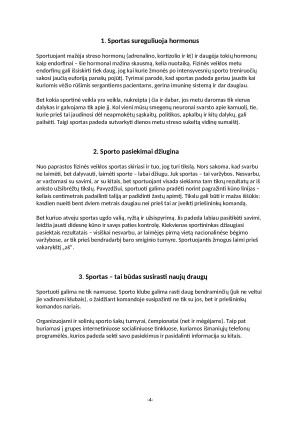 SPORTO NAUDA ŽMOGAUS GYVENIME. Paveikslėlis 4