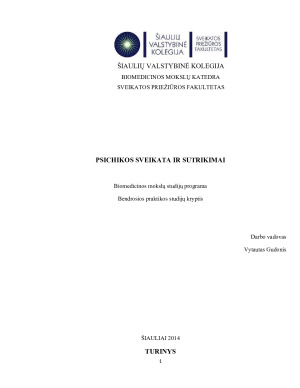 PSICHIKOS SVEIKATA IR SUTRIKIMAI