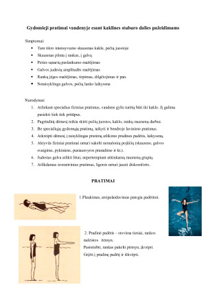 GYDOMIEJI PRATIMAI BASEINE sergant stuburo ligomis. Paveikslėlis 7