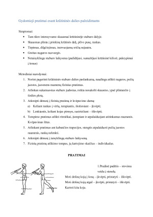 GYDOMIEJI PRATIMAI BASEINE sergant stuburo ligomis. Paveikslėlis 9