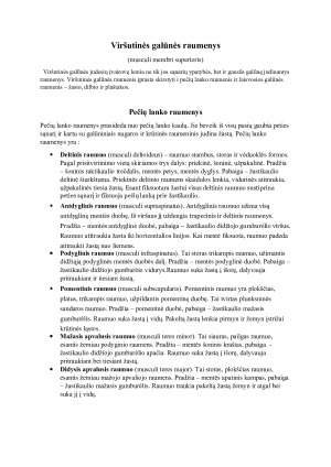 Viršutinės galūnės raumenys ir fascijos. Paveikslėlis 2