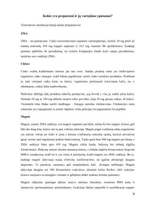 TESTOSTERONAS. ANABOLINIAI STEROIDAI. ĮTAKA ORGANIZMO SISTEMOMS. PREPARATAI, JŲ VARTOJIMO YPATUMAI. Paveikslėlis 9