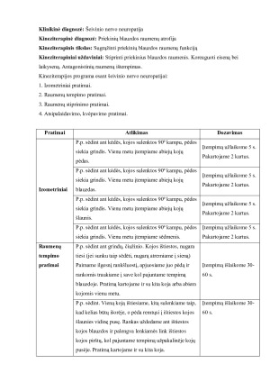 KINEZITERAPIJOS PROGRAMA ESANT ŠEIVINIO NERVO NEUROPATIJAI. Paveikslėlis 2