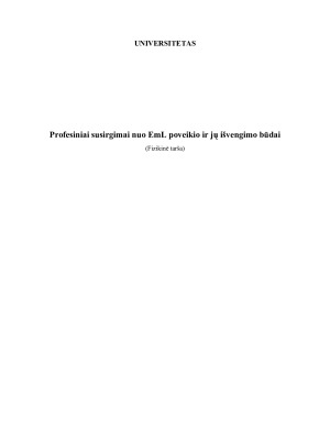 Profesiniai susirgimai nuo EmL poveikio ir jų išvengimo būdai