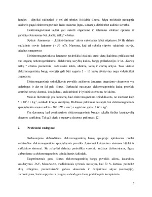 Profesiniai susirgimai nuo EmL poveikio ir jų išvengimo būdai. Paveikslėlis 5