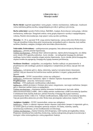 Sudėtinių vaistų farmakologinių savybių analizė ir Situacijos analizė. Paveikslėlis 4