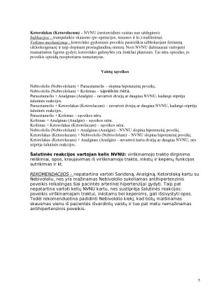 Sudėtinių vaistų farmakologinių savybių analizė ir Situacijos analizė. Paveikslėlis 5
