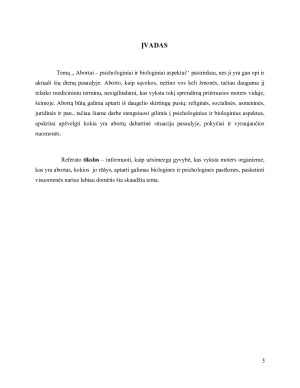 Abortai – psichologiniai ir biologiniai aspektai. Paveikslėlis 3