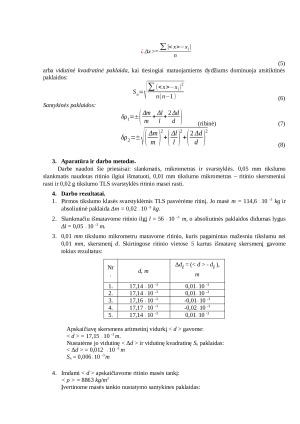 Tiesioginių ir netiesioginių matavimų paklaidų įvertinimas. Paveikslėlis 2