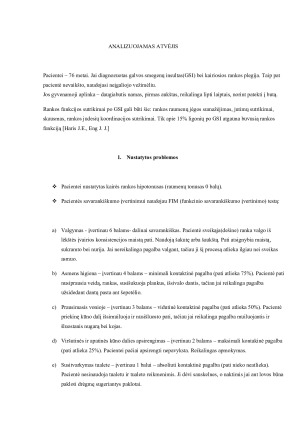 Paciento, patyrusio galvos smegenų insultą, atvejo. Paveikslėlis 5