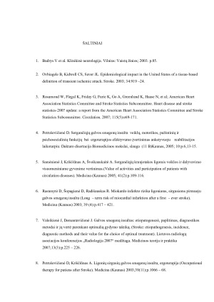 Paciento, patyrusio galvos smegenų insultą, atvejo. Paveikslėlis 9