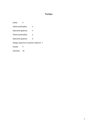 PACIENTŲ POOPERACINĖ SLAUGA, SERGANT PANKREATITU. Paveikslėlis 2