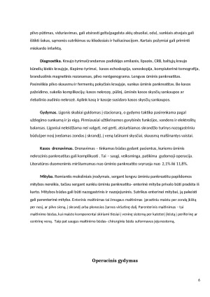 PACIENTŲ POOPERACINĖ SLAUGA, SERGANT PANKREATITU. Paveikslėlis 6