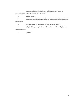 PACIENTŲ POOPERACINĖ SLAUGA, SERGANT PANKREATITU. Paveikslėlis 8