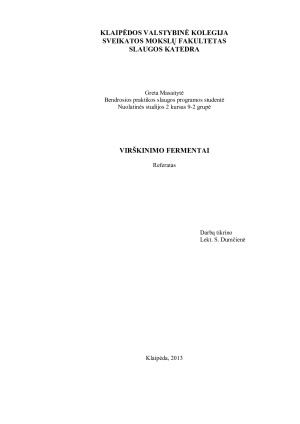 VIRŠKINIMO FERMENTAI