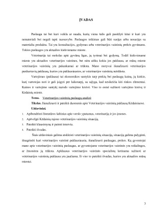 VETERINARIJOS VAISTINIŲ PASLAUGŲ ANALIZĖ. Paveikslėlis 3