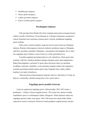 Neįgaliųjų socialinė integracija sporto, rekreacijos ir fizinio aktyvumo srityje. Paveikslėlis 6