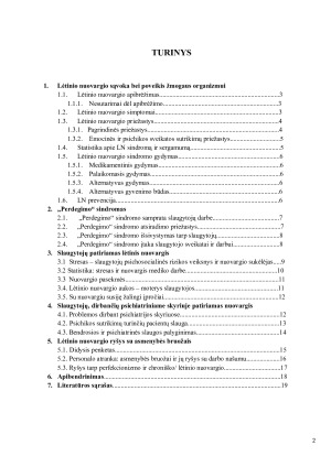 SLAUGYTOJŲ, DIRBANČIŲ PSICHIATRIJOS SKYRIUJE, PATIRIAMO LĖTINIO NUOVARGIO RYŠYS SU ASMENYBĖS BRUOŽAIS. Paveikslėlis 2