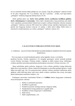SLAUGYTOJŲ, DIRBANČIŲ PSICHIATRIJOS SKYRIUJE, PATIRIAMO LĖTINIO NUOVARGIO RYŠYS SU ASMENYBĖS BRUOŽAIS. Paveikslėlis 9
