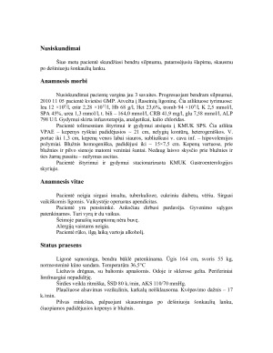 Pacientės klinikinis atvejis - kepenų ir blužnies padidėjimas, gelta bei hipovolemijos požymiai